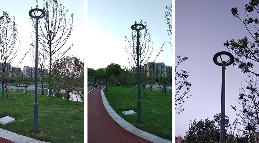 Viac ako 600 kusov 65W LED mestského osvetlenia inštalovaného vo verejnom parku